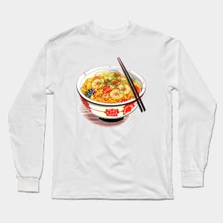 Ramen Bowl Bliss: Whimsical T-Shirt for Noodle Enthusiasts! Long Sleeve T-Shirt